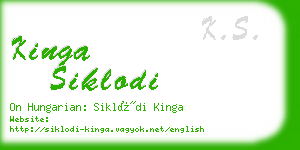 kinga siklodi business card